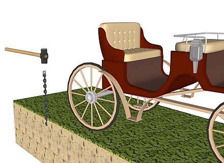 Anchoring a horse and cart