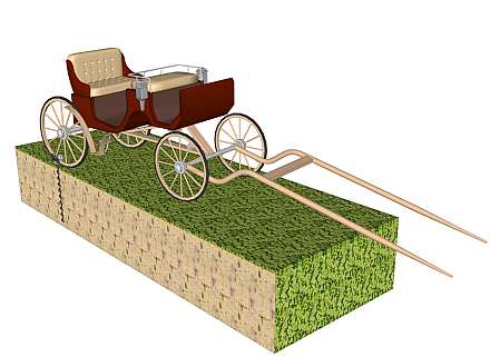 Horse and cart with Sherman anchor