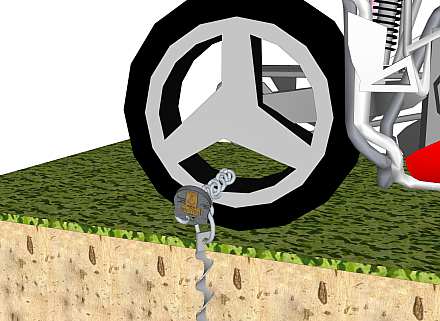 Bike chained the Groundbolt AT type anchor