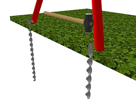 Installing a swing anchor, stage 2