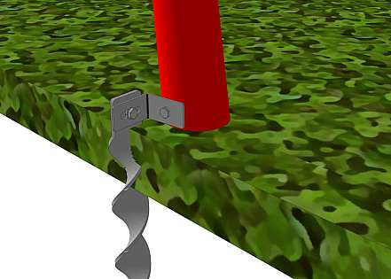 Installing a swing anchor, final stage - fit the bracket