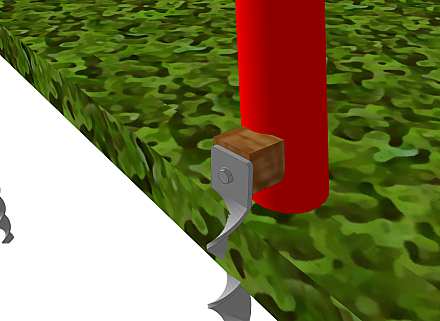 Anchoring a s wing using an anchor and timber spacer