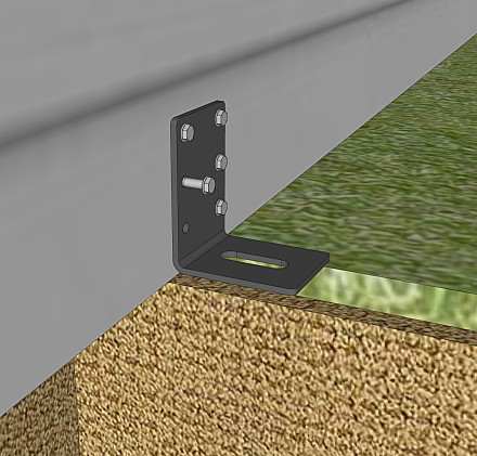 Bracket fitted to shelter