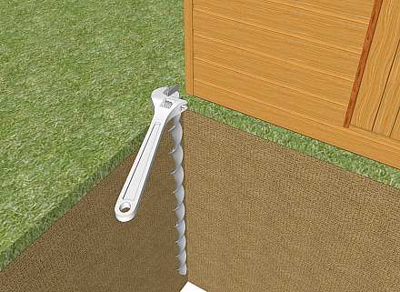 If required, anchors are easily removed with a large spanner