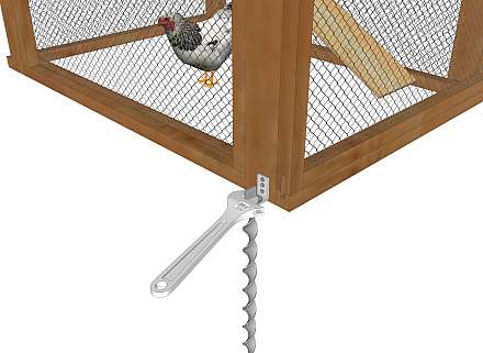 Removing anchor with adjustable spanner.