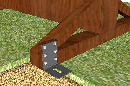 Cross country jump with bracket attached
